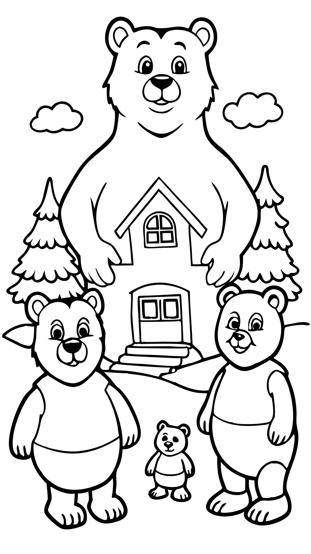 the three bears coloring pages